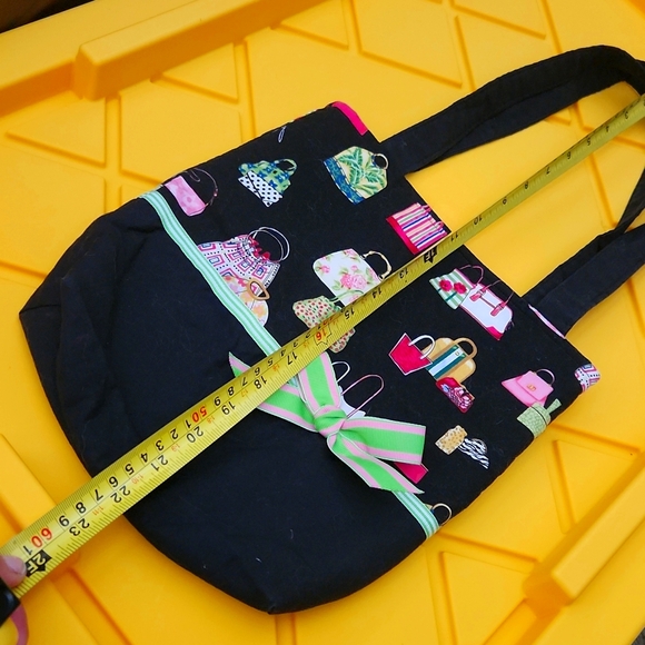 Adorable retro botique hand sewn lined & PADDED cloth purse/sactchel. - Picture 7 of 10